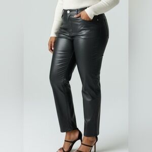 Women's Black Faux Leather Pants